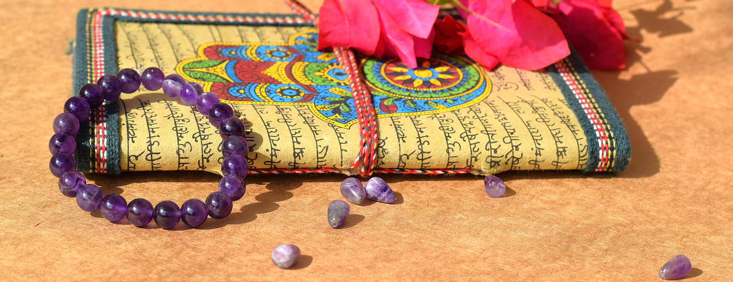Amethyst Healing Bracelet | Relieves Stress, Enhances Spiritual Growth & Intuition