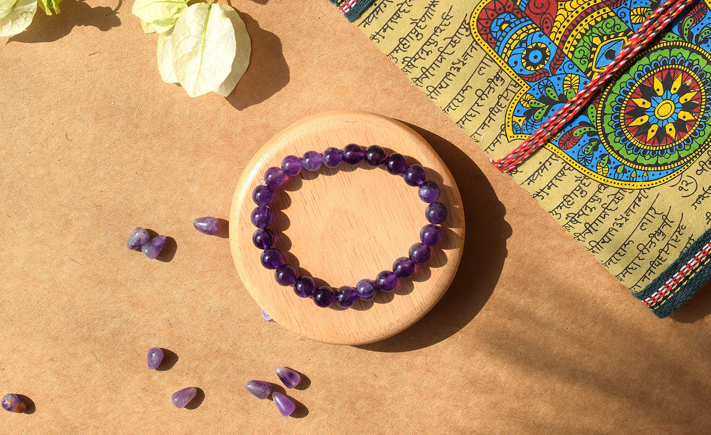 Amethyst Healing Bracelet | Relieves Stress, Enhances Spiritual Growth & Intuition