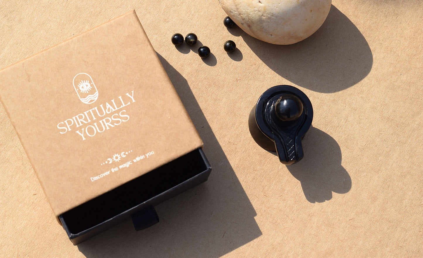 Black Obsidian Crystal Shivling | Spirituality & Transformation
