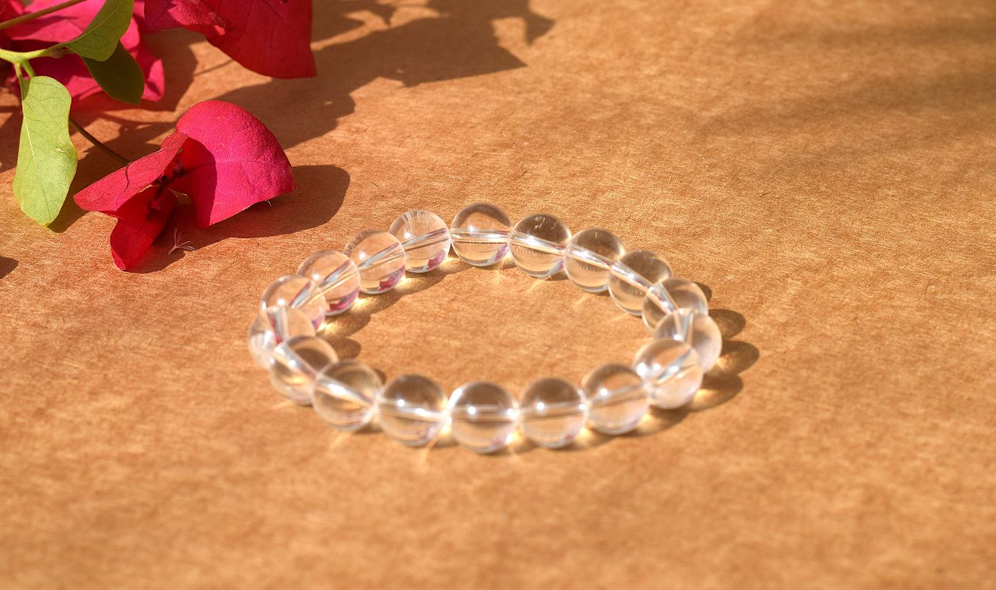 Clear Quartz Master Healing Bracelet (10mm) | Amplifies Energy, Focus & Spiritual Clarity