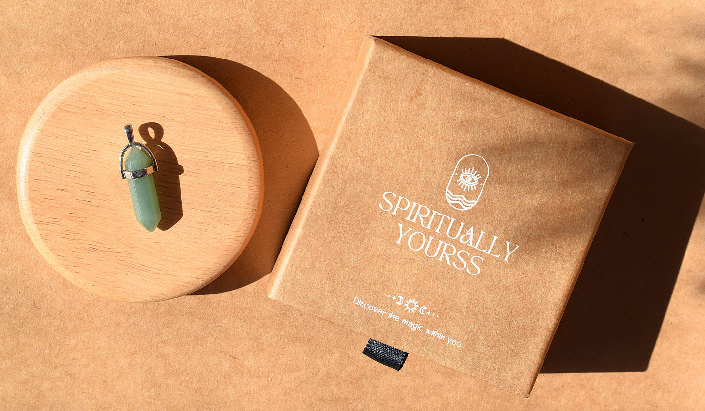 Green Aventurine Pencil Pendant | Luck, Prosperity & Abundance