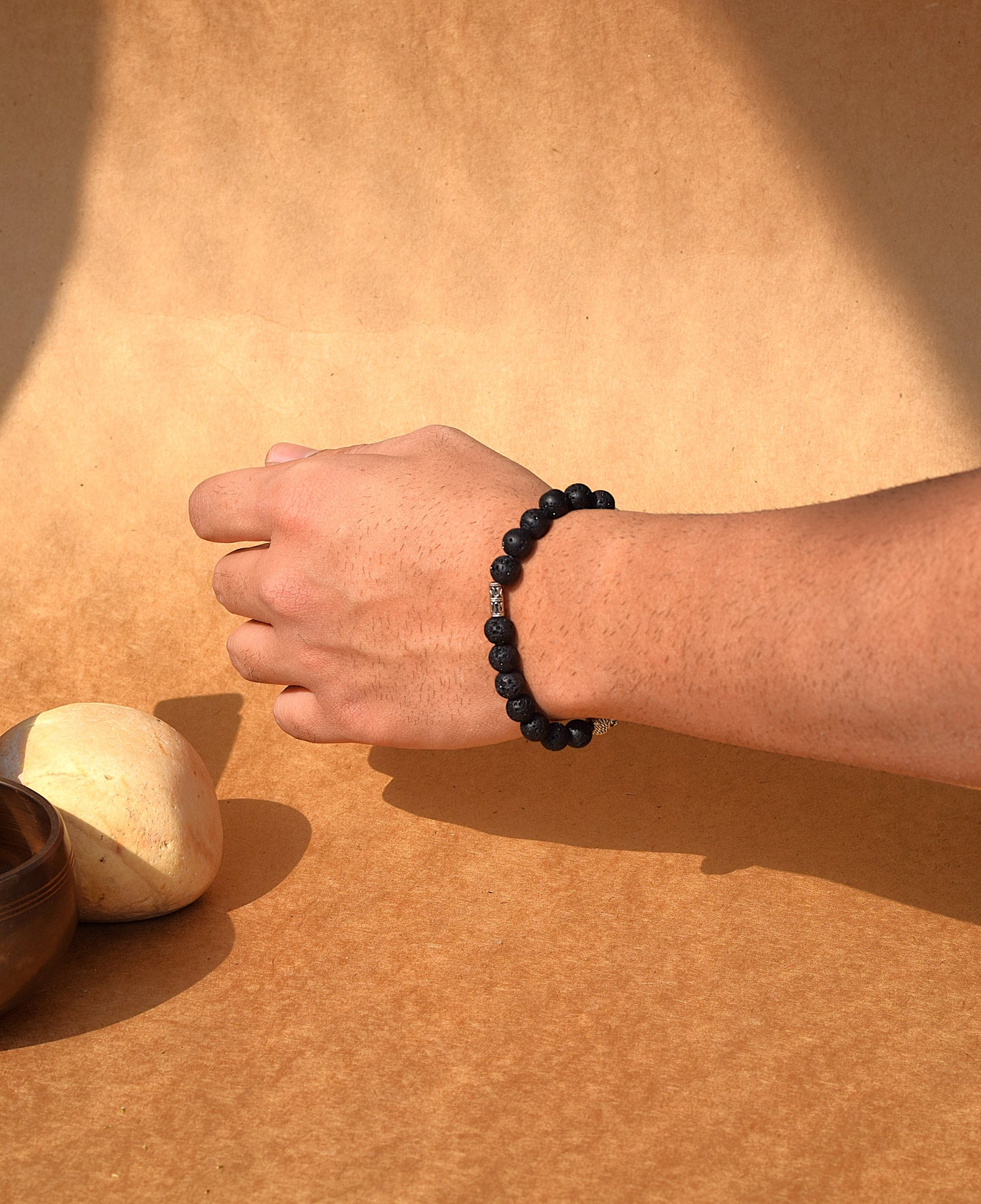 Lava Stone Buddha Bracelet | Strength, Stability & Spiritual Grounding