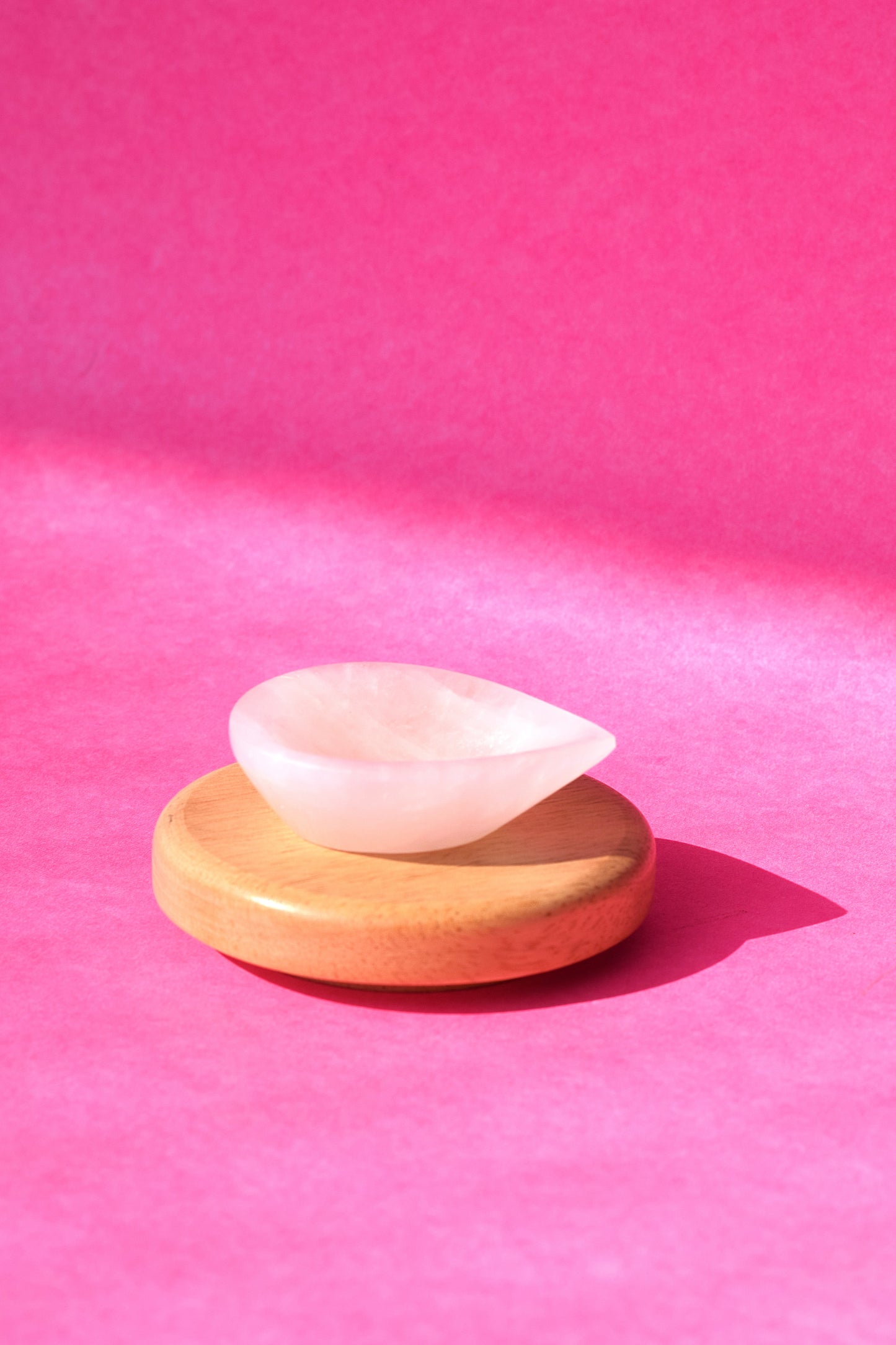 Rose Quartz Diya | Healing Crystal Lamp for Love & Positivity