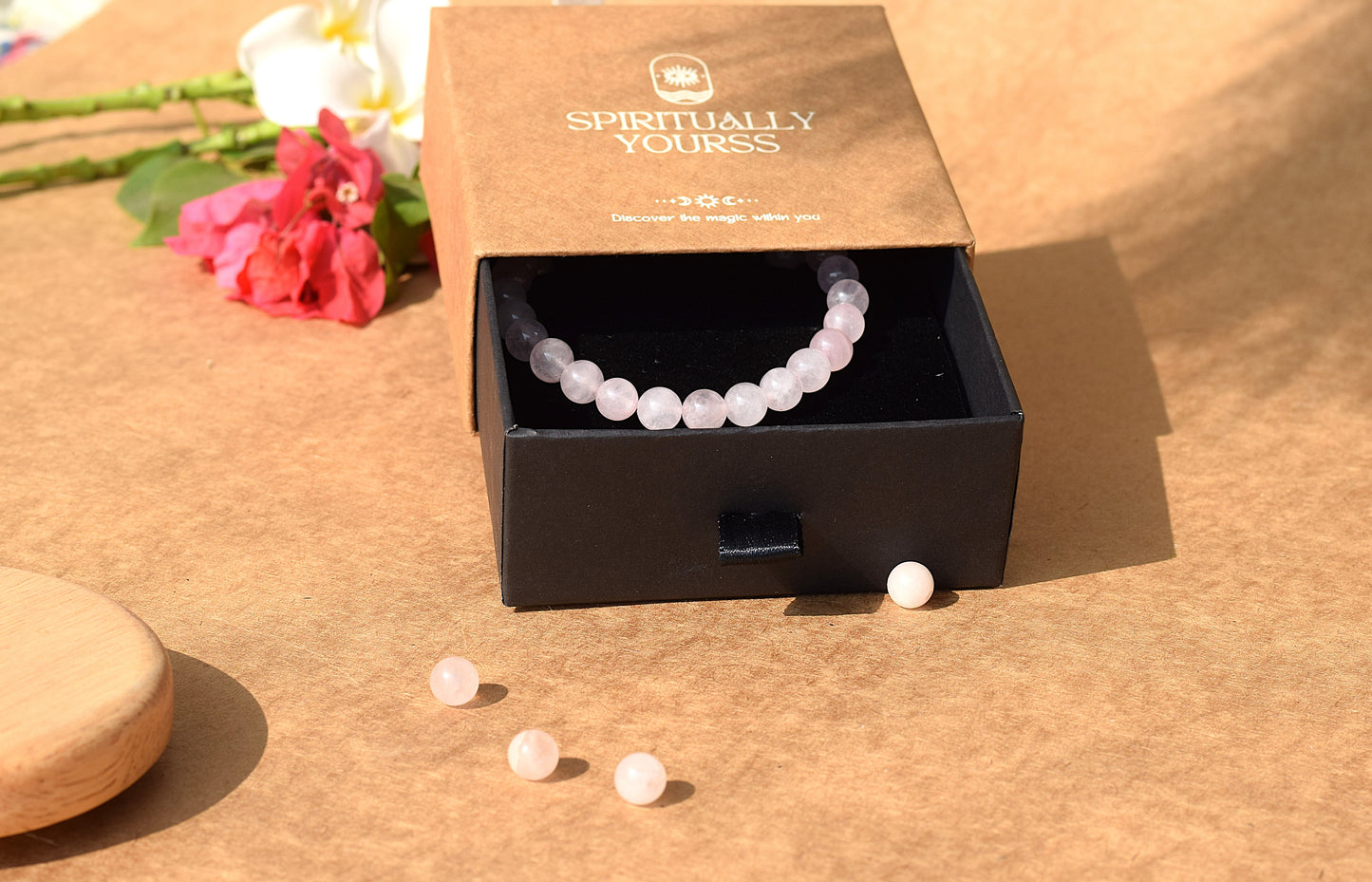Rose Quartz Love Bracelet | Attracts Romance, Self-Love & Emotional Healing