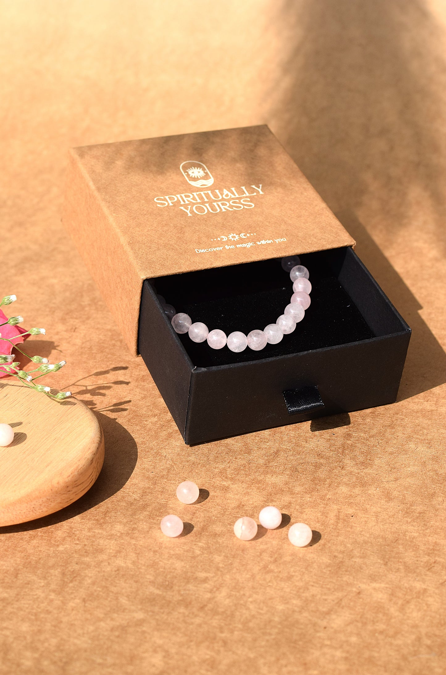 Rose Quartz Love Bracelet | Attracts Romance, Self-Love & Emotional Healing