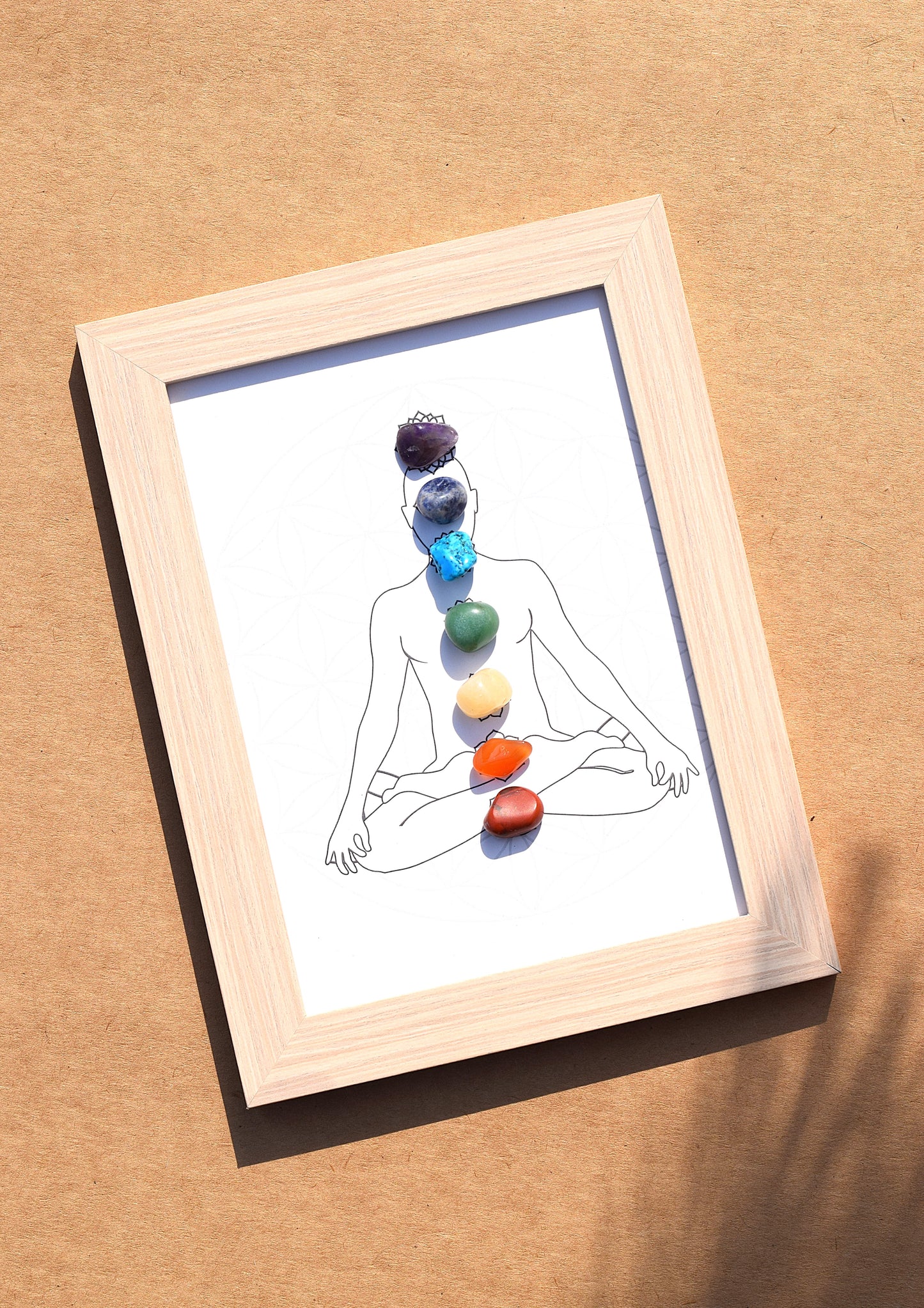 7 Chakra Crystal Frame | Energy Balancing & Spiritual Décor