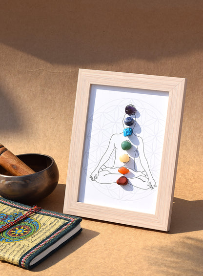 7 Chakra Crystal Frame | Energy Balancing & Spiritual Décor