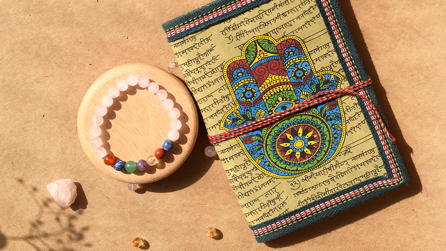 7 Chakra Rose Quartz Bracelet | Attracts Love & Aligns Energy Centers
