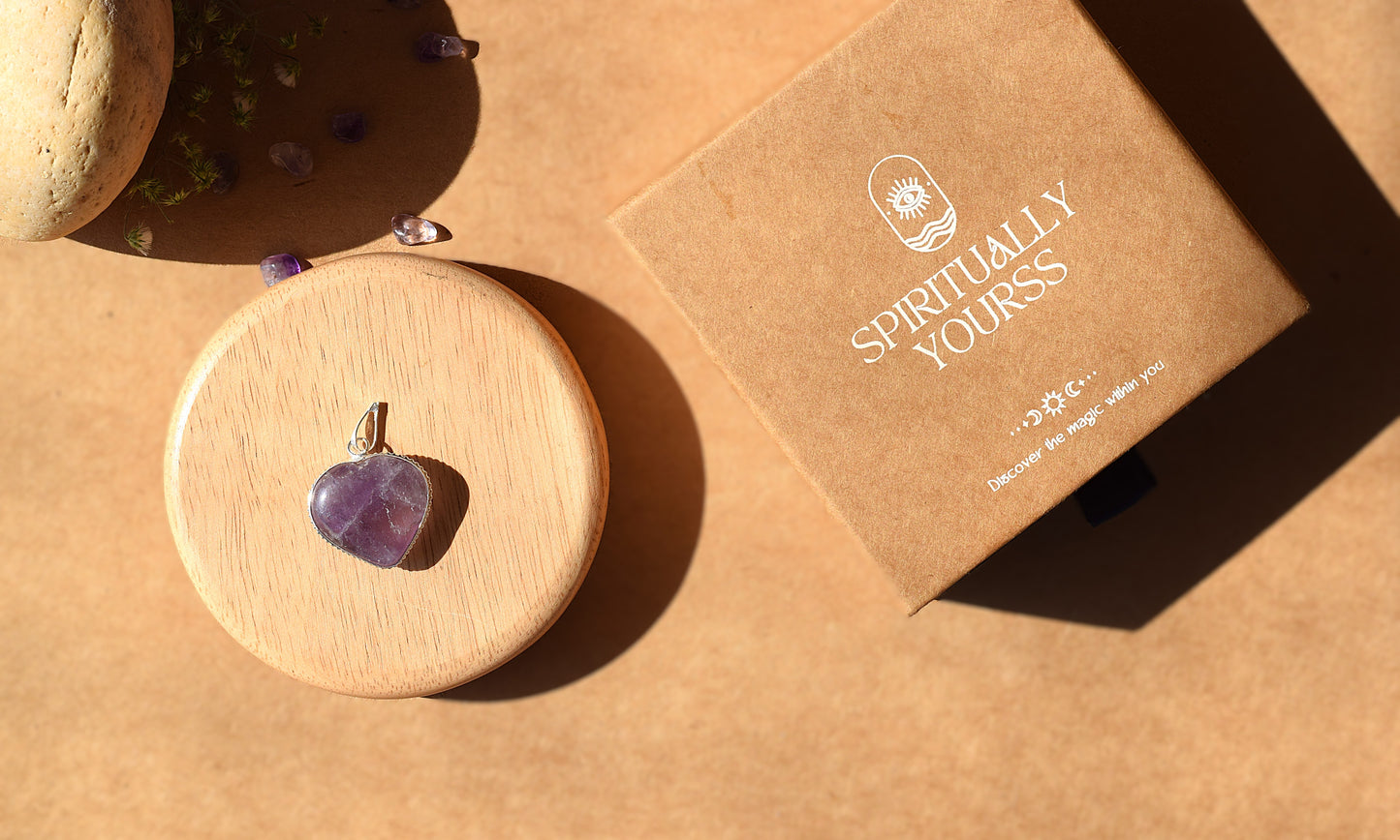 Amethyst Heart Pendant | Calming, Intuition & Spiritual Growth