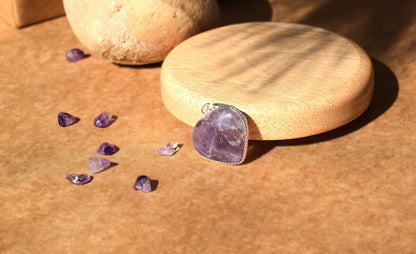 Amethyst Heart Pendant | Calming, Intuition & Spiritual Growth