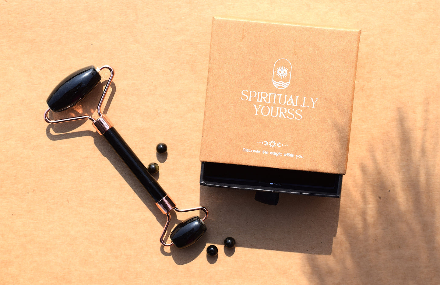 Black Obsidian Face Roller | Detoxifying, Tension Relief & Firming