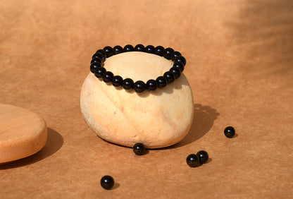 Black Obsidian Protection Bracelet | Shields Against Negative Energy & Evil Eye
