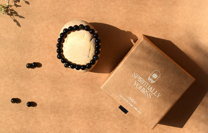 Black Obsidian Protection Bracelet | Shields Against Negative Energy & Evil Eye