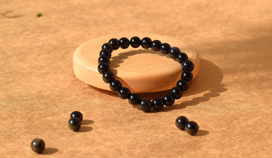 Black Obsidian Protection Bracelet | Shields Against Negative Energy & Evil Eye