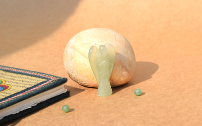 Green Aventurine Crystal Angel | Brings Wealth & Emotional Balance