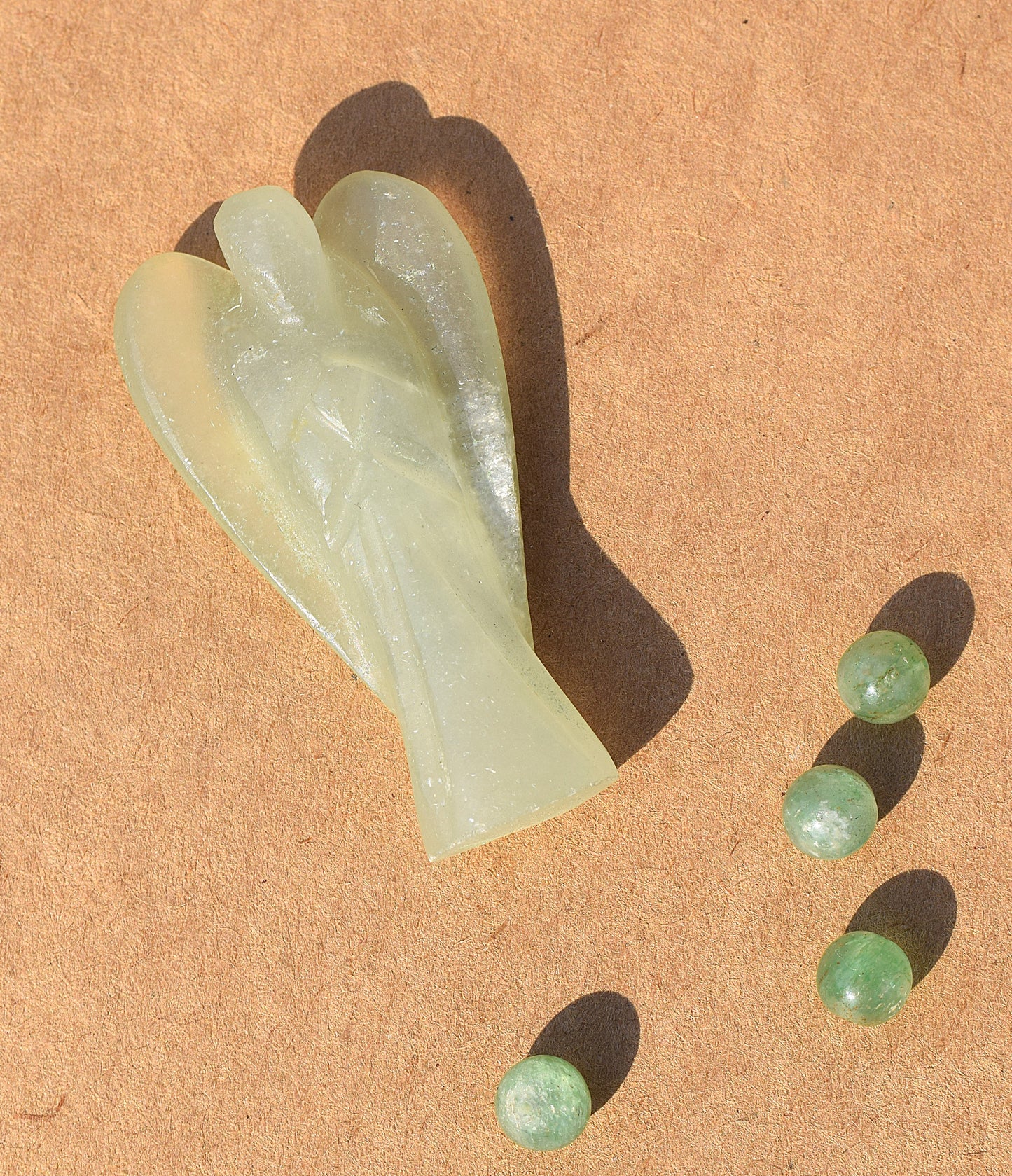 Green Aventurine Crystal Angel | Brings Wealth & Emotional Balance