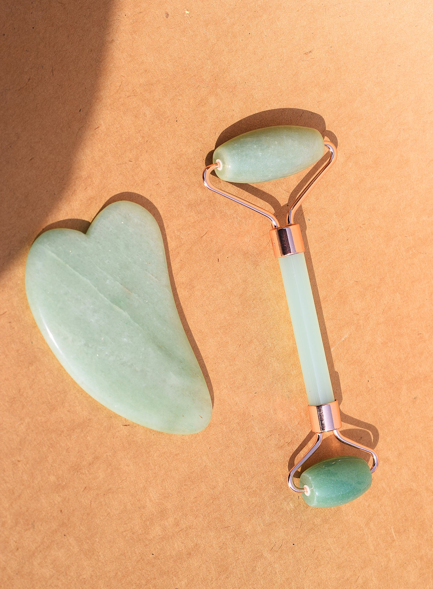 Green Aventurine Face Roller & Gua Sha Set | Hydration Boost & Stress Relief