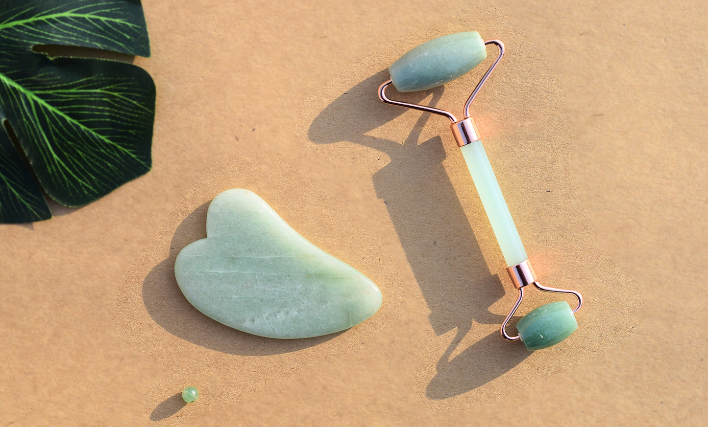 Green Aventurine Face Roller & Gua Sha Set | Hydration Boost & Stress Relief