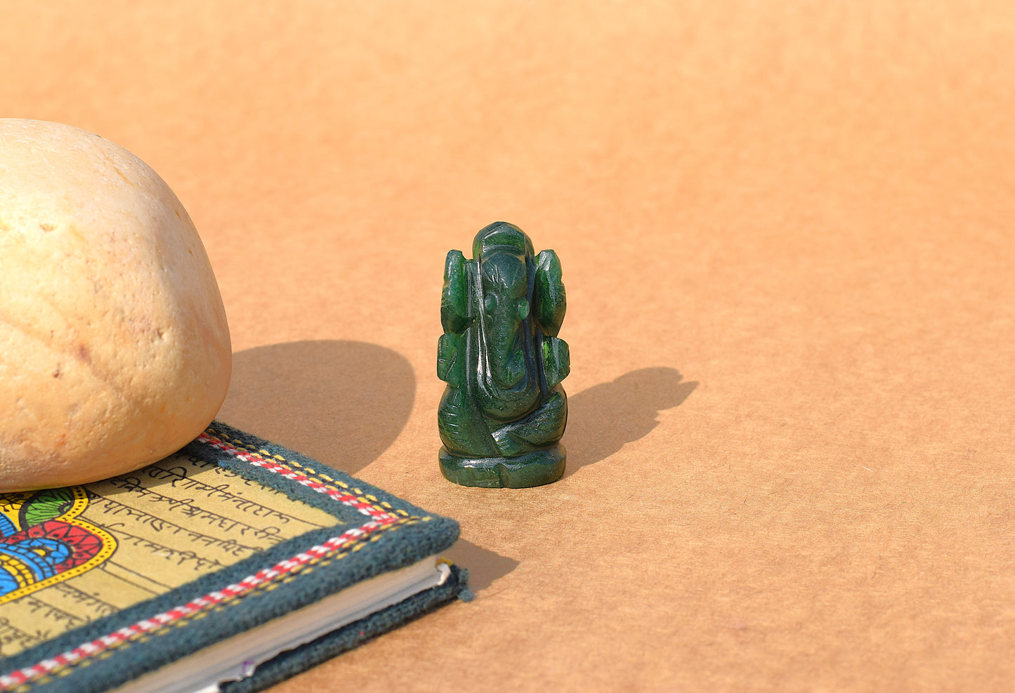 Green Jade Lord Ganesh Idol | Attracts Luck & Abundance