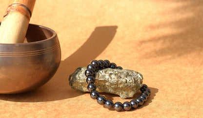 Hematite Grounding & Protection Bracelet | Stabilizes Emotions & Absorbs Negativity