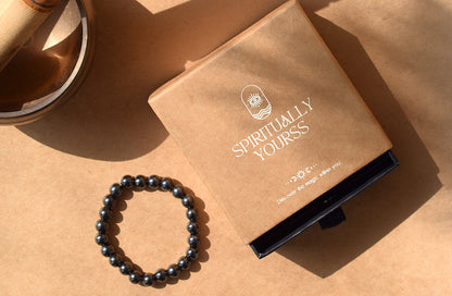 Hematite Grounding & Protection Bracelet | Stabilizes Emotions & Absorbs Negativity