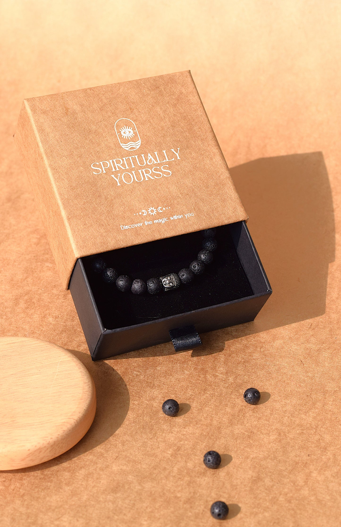 Lava Stone Buddha Bracelet | Strength, Stability & Spiritual Grounding