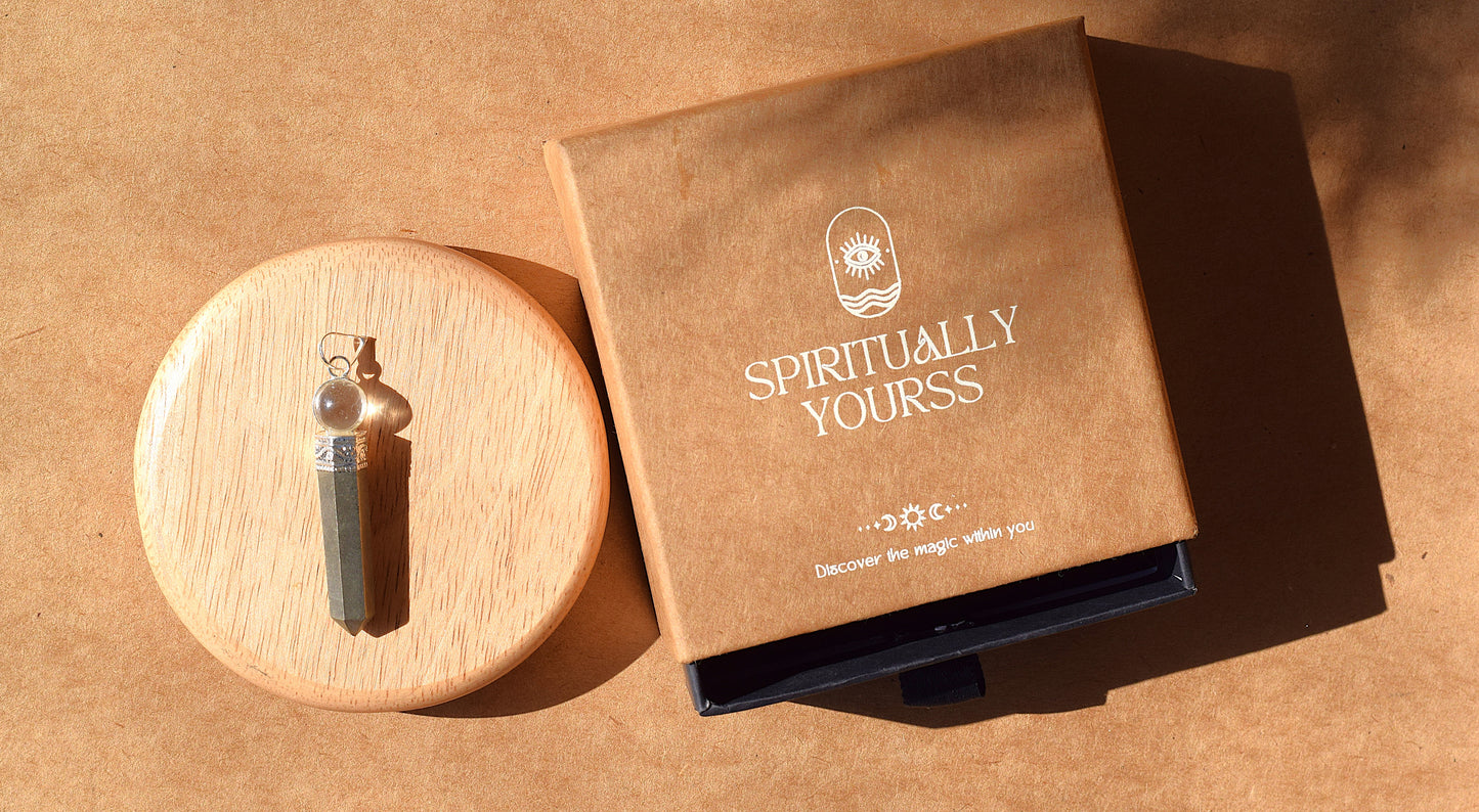 Pyrite Pencil Pendant | Wealth, Success & Manifestation