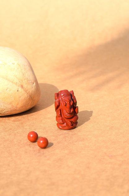 Red Jasper Lord Ganesh Idol | Strength, Stability & Grounding Energy