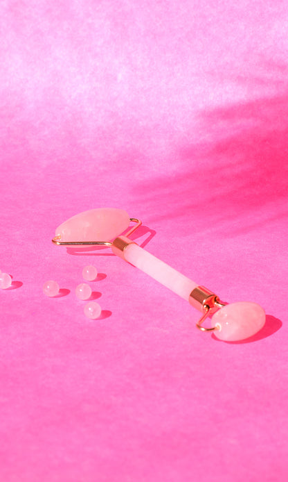 Rose Quartz Face Roller | Soothing, Anti-Wrinkle & Skin Radiance