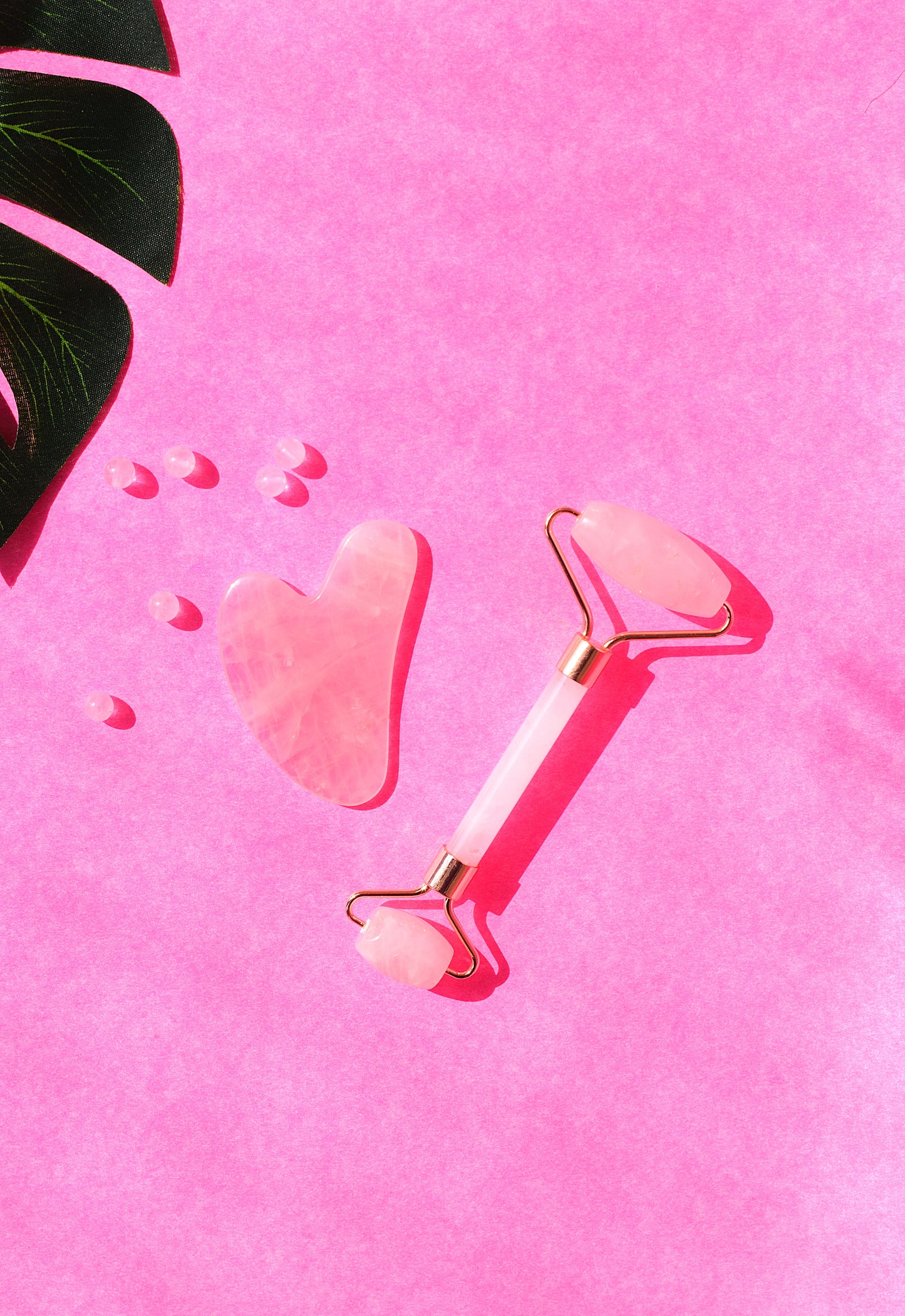 Rose Quartz Face Roller & Gua Sha Duo | Ultimate Facial Massage Set