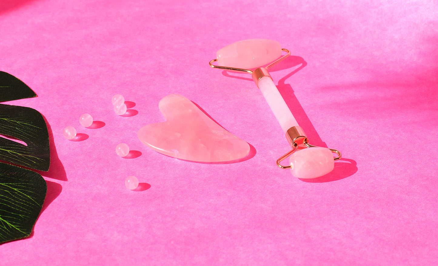 Rose Quartz Face Roller & Gua Sha Duo | Ultimate Facial Massage Set