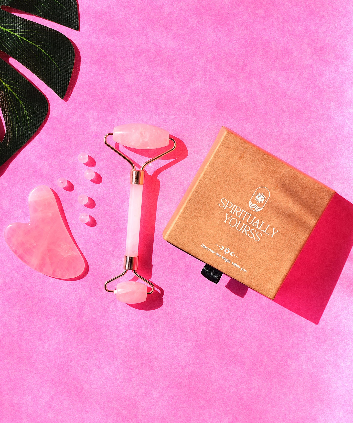 Rose Quartz Face Roller & Gua Sha Duo | Ultimate Facial Massage Set