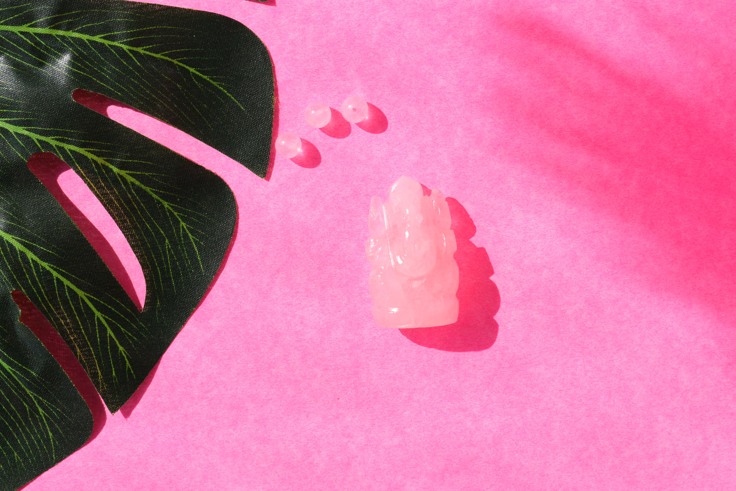 Rose Quartz Lord Ganesha Idol | Enhances Love & Harmony