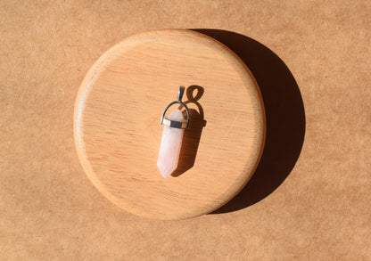 Rose Quartz Pencil Pendant | Love, Healing & Positive Energy