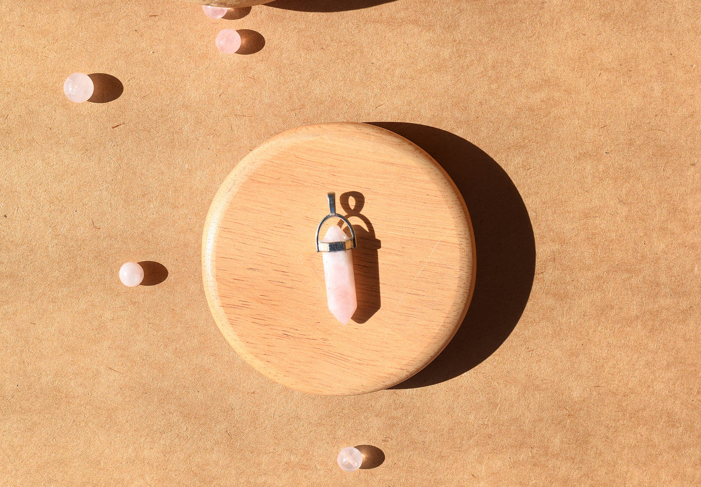 Rose Quartz Pencil Pendant | Love, Healing & Positive Energy