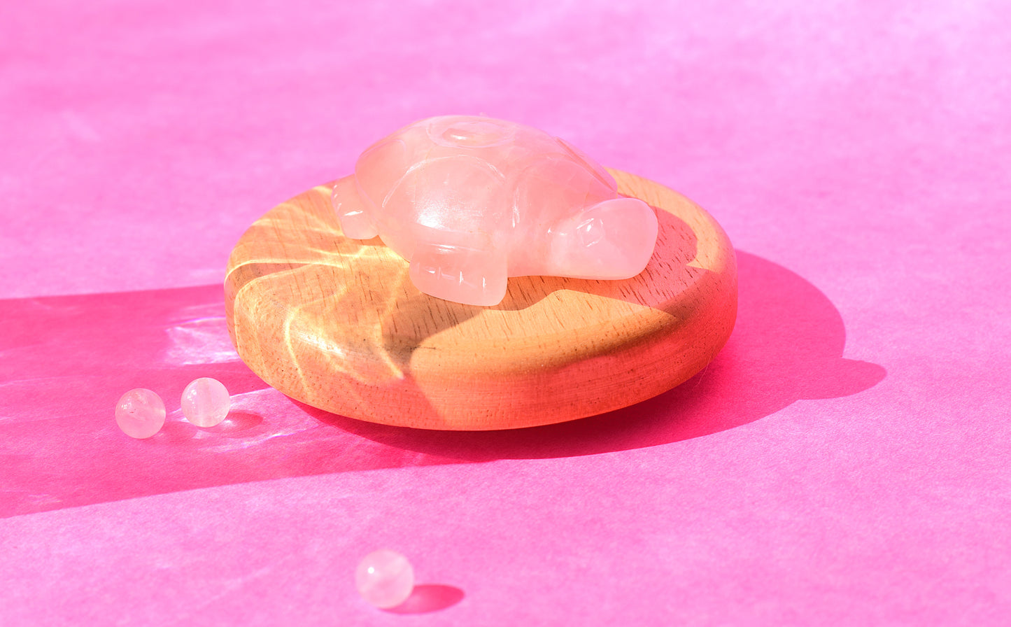 Rose Quartz Crystal Turtle | Symbol of Love, Peace & Longevity