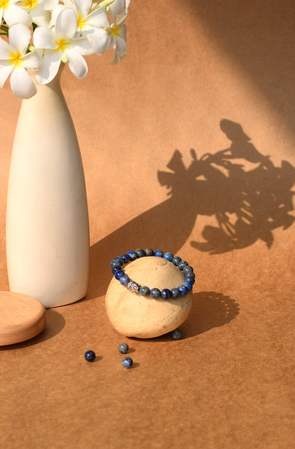 Sodalite Buddha Mindfulness Bracelet | Encourages Inner Peace, Focus & Wisdom