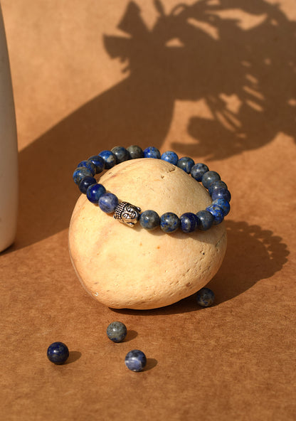 Sodalite Buddha Mindfulness Bracelet | Encourages Inner Peace, Focus & Wisdom