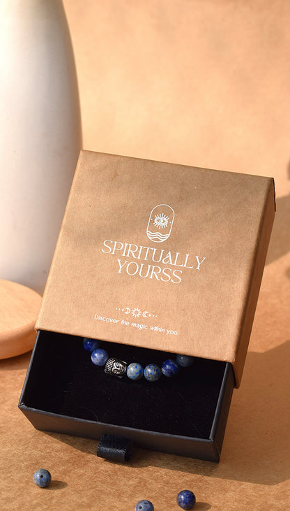 Sodalite Buddha Mindfulness Bracelet | Encourages Inner Peace, Focus & Wisdom