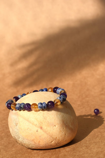 Spiritual Awakening Bracelet | Citrine, Sodalite & Amethyst for Higher Consciousness