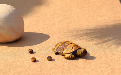 Tiger Eye Crystal Turtle | Protection, Strength & Good Luck