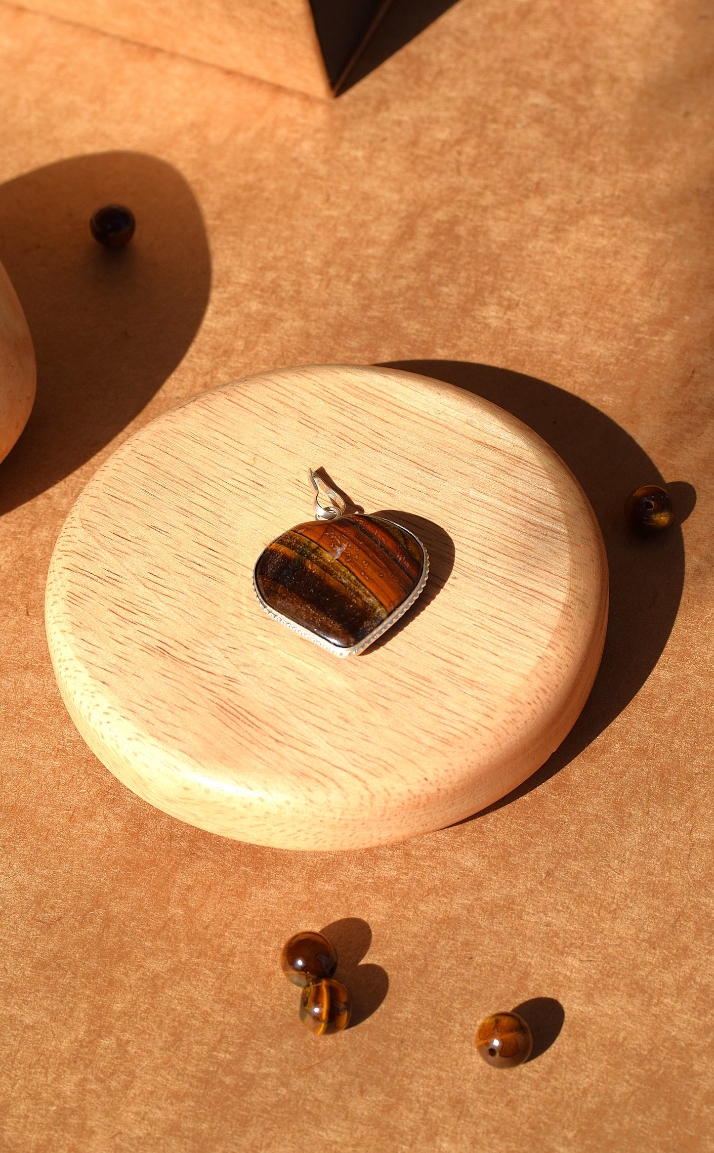 Tiger Eye Heart Pendant | Confidence, Protection & Strength