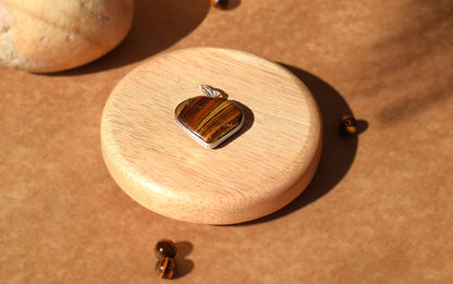 Tiger Eye Heart Pendant | Confidence, Protection & Strength