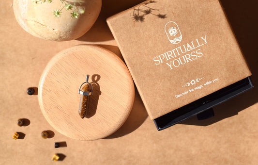 Tiger Eye Pencil Pendant | Protection, Courage & Focus
