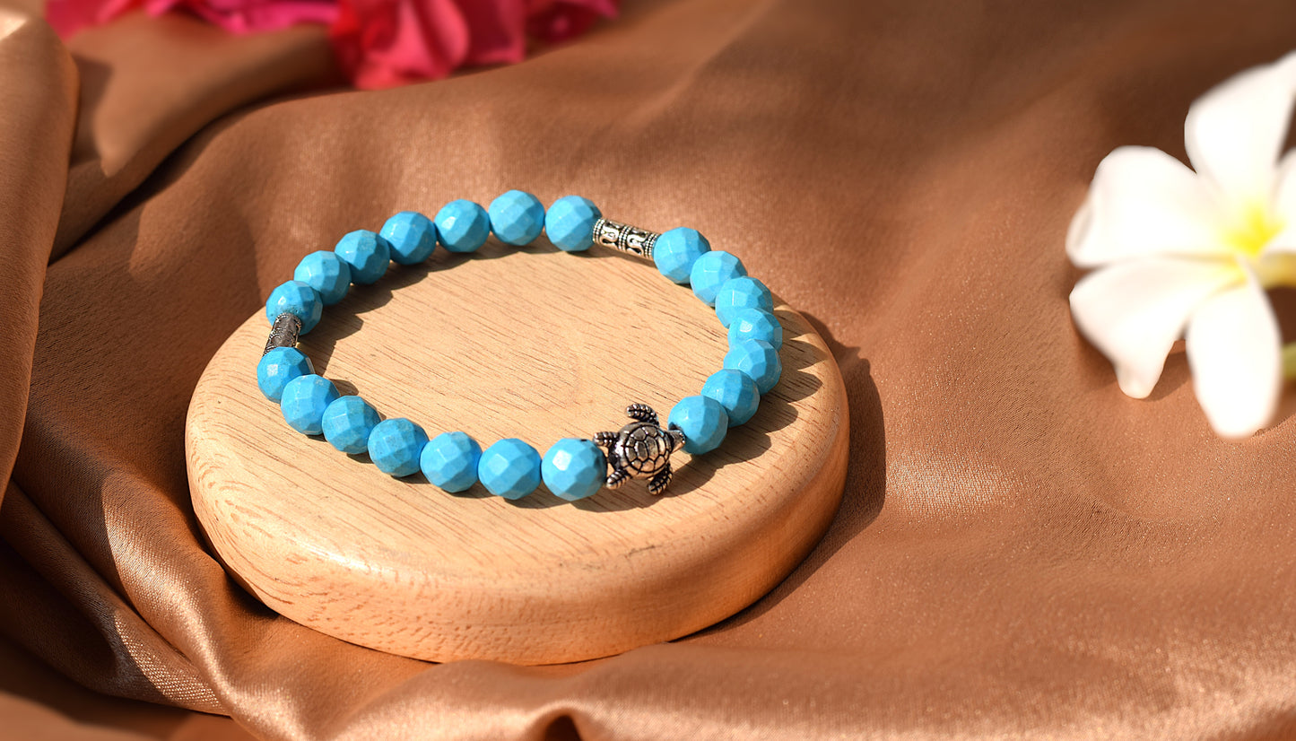 Turquoise Turtle Good Luck Bracelet | Brings Peace, Protection & Positive Energy